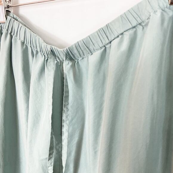 Soft Surroundings Womens Silk Pull On Pants Blue Drawstring XL Petite - Picture 2 of 5